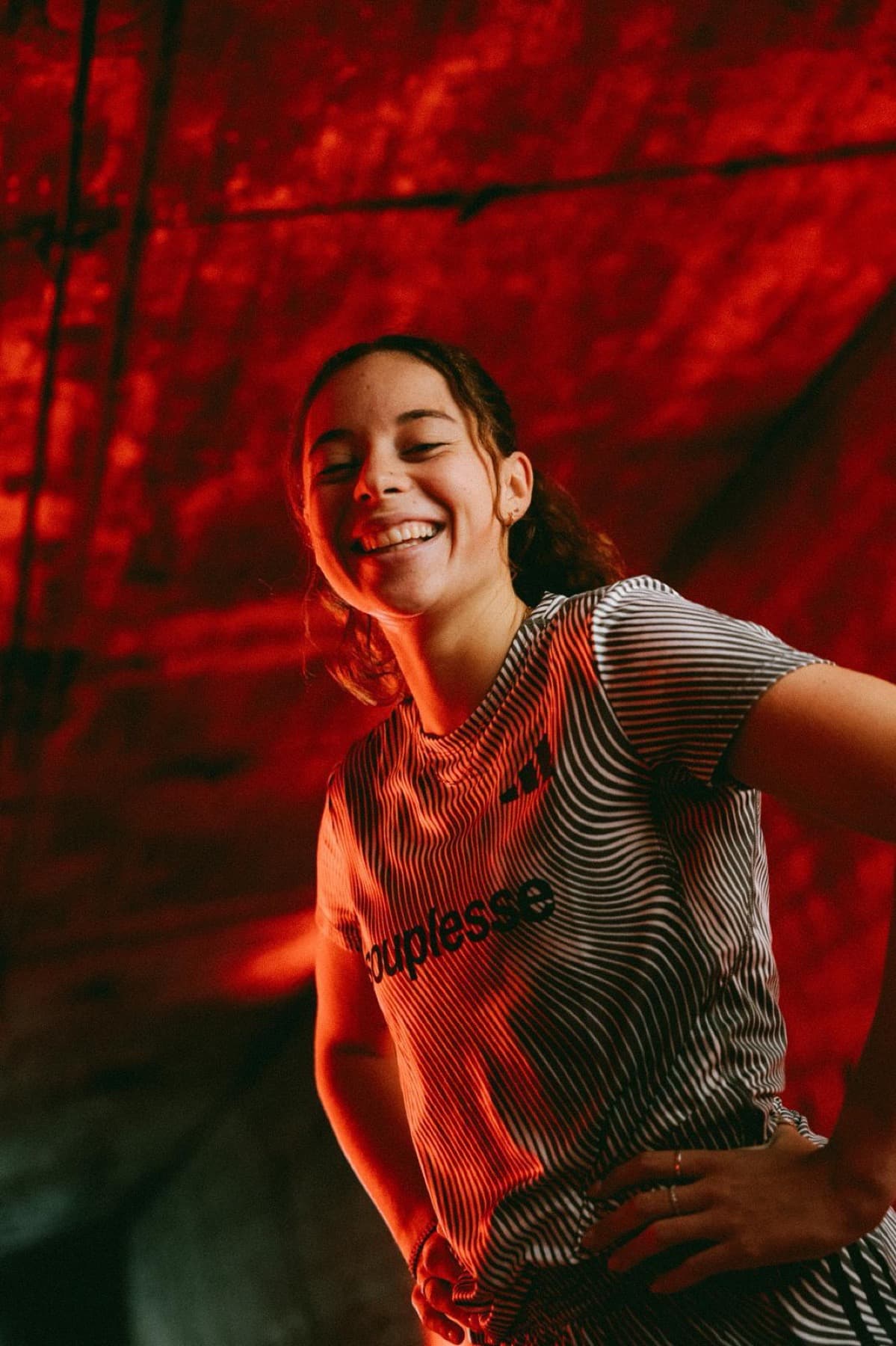 Yasmine Abbes tijdens een wedstrijd